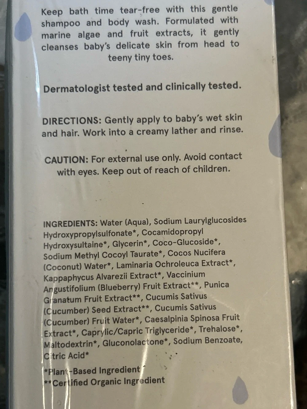 EllaOla Baby Shampoo & Body Wash 10.1fl oz. NWIB